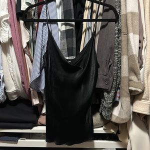 Silky black Zara camisole with spaghetti straps